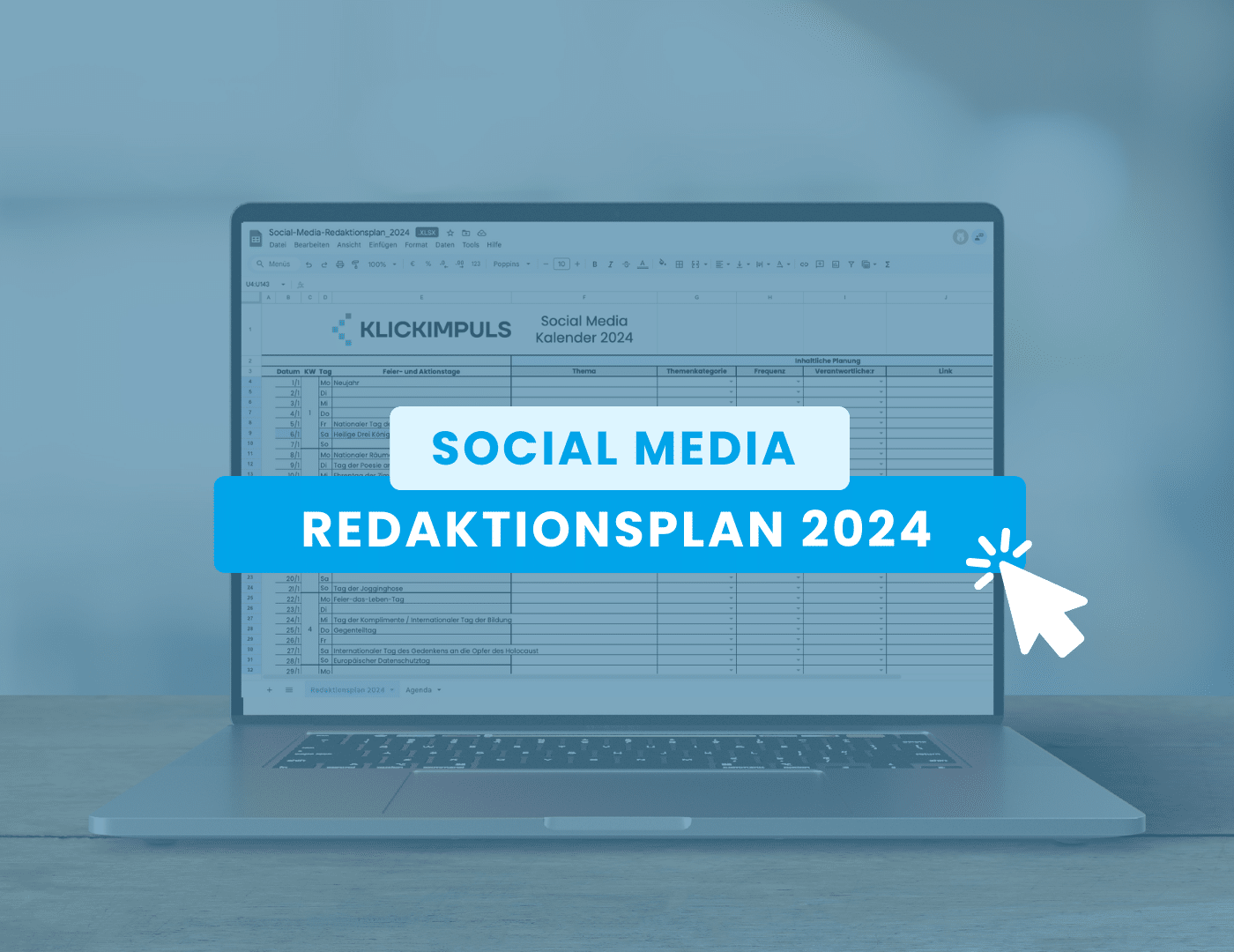 social media redaktionsplan 2024